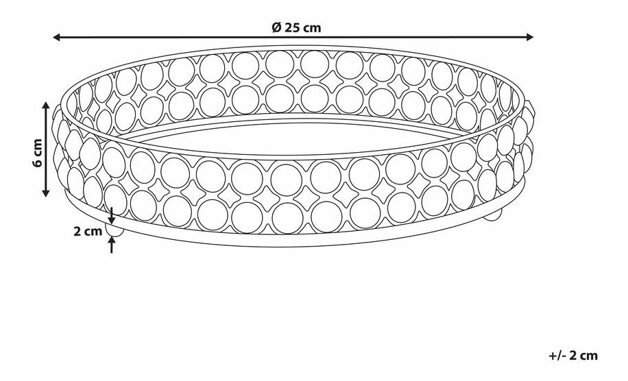  Kulatý podnos Vantin (stříbrná)
