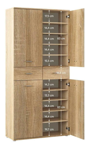 Botník (skříňka na boty) Variacion (dub sonoma)