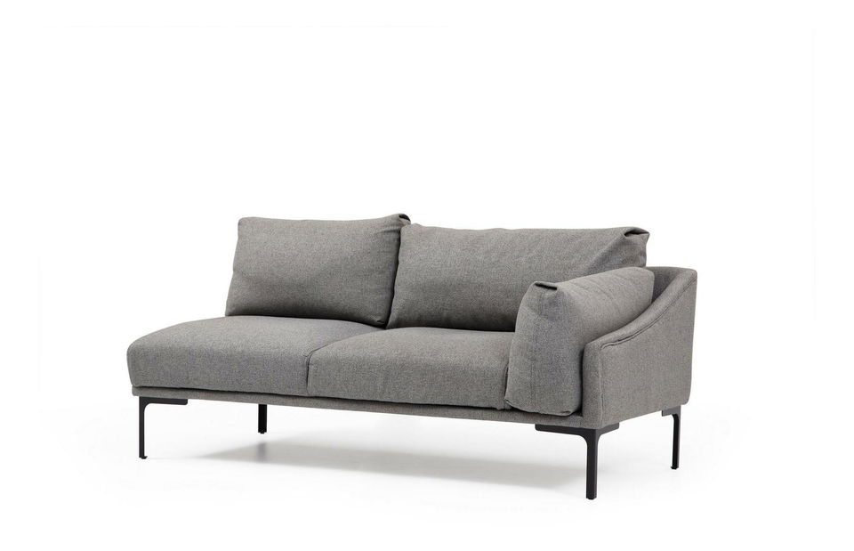 Rohová sedačka Leonero (L) (šedá + černá)