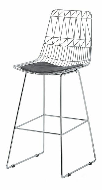 Set 2ks. barových židlí Pesto (stříbrná)