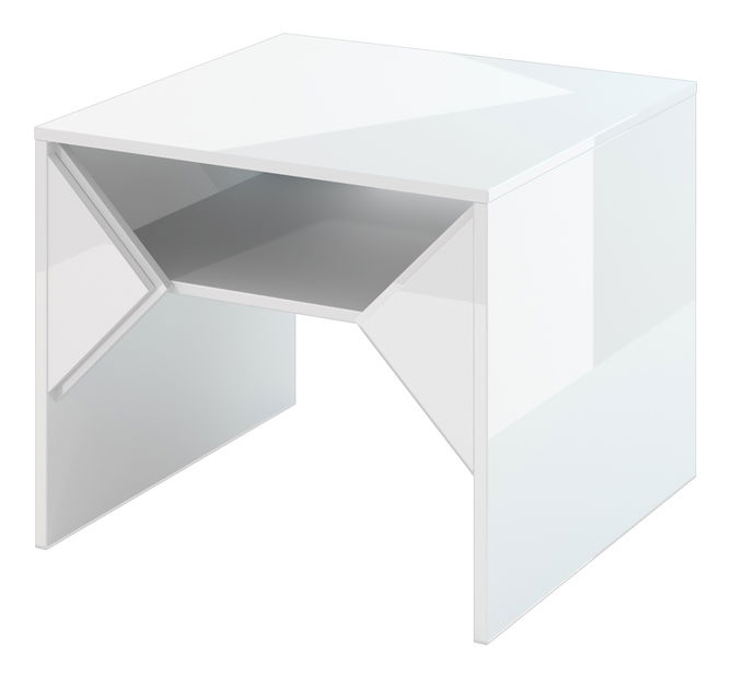 Konferenční stolek Tonfir (lesk bílý)