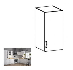 Horní kuchyňská skříňka G40 Provense (bílá + sosna andersen) (P)