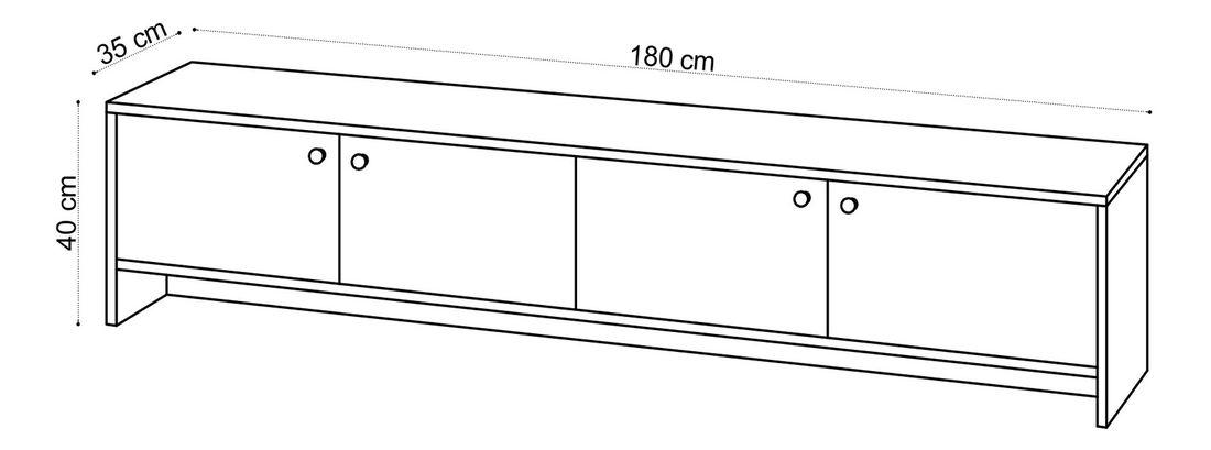 TV stolek/skříňka Aliex 5 (Dub)