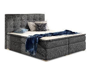 Boxspring postel 140 cm Irma 01 (tmavě šedá)