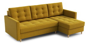 Rohová sedací souprava Divas (P) (hořčicová)