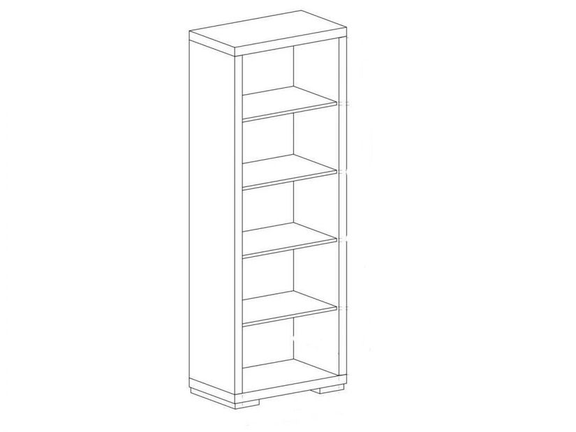 Policová skříň Vega 35 (dub santana světlý)