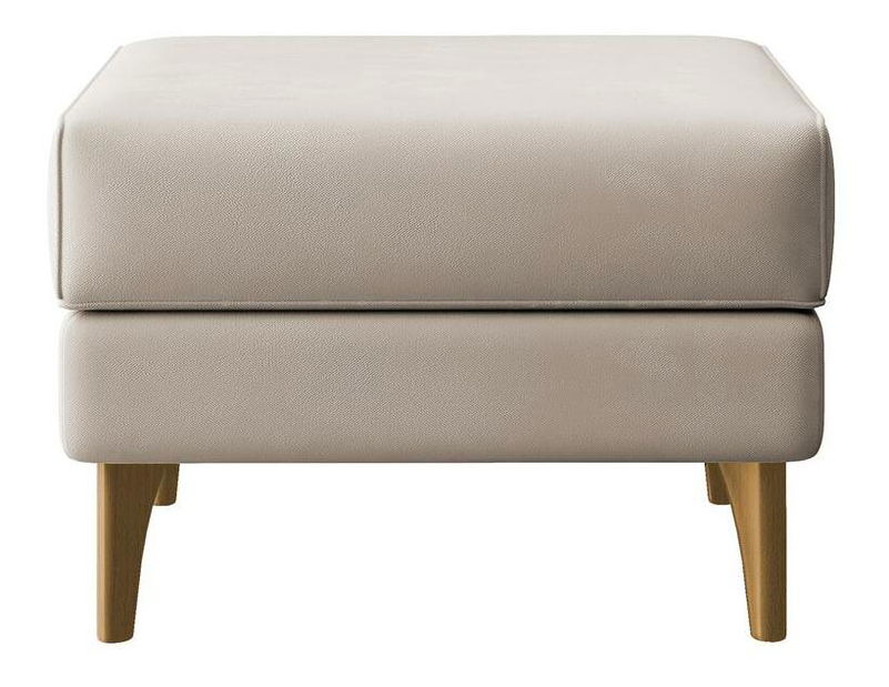 Křeslo s podnožkou Calimero II (krémová + buk)