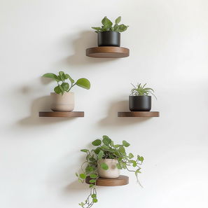 Závěsné police (4 ks.) Rafanda (přírodní)