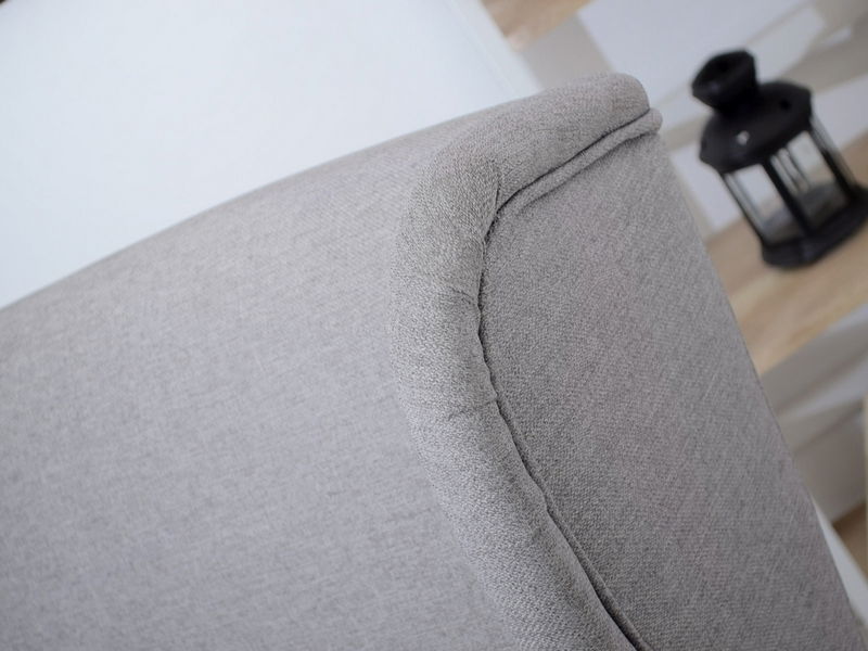 Křeslo ušák Margis (šedá + bílá)