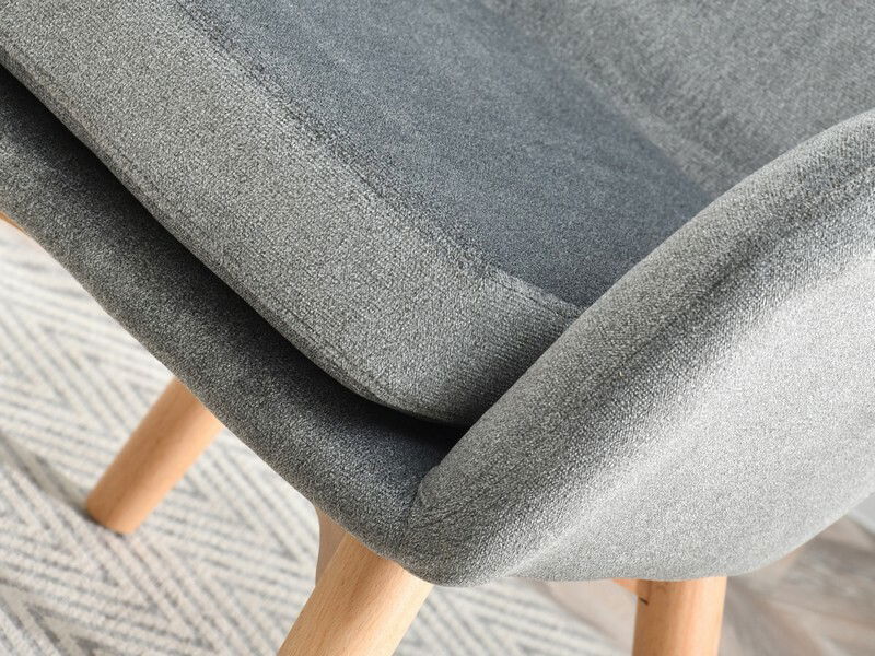 Křeslo Léto (šedá + buk)