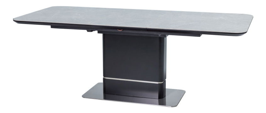 Rozkládací jídelní stůl 160-210 cm Peris (šedá + černá) (pro 8 a více osob)