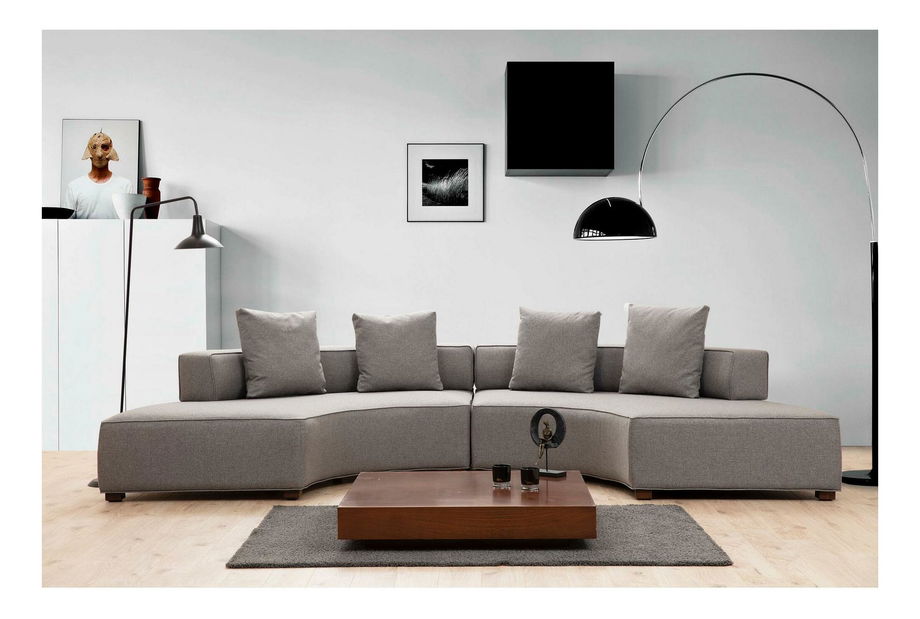 Rohová sedačka Gondulatta 3 (šedá)