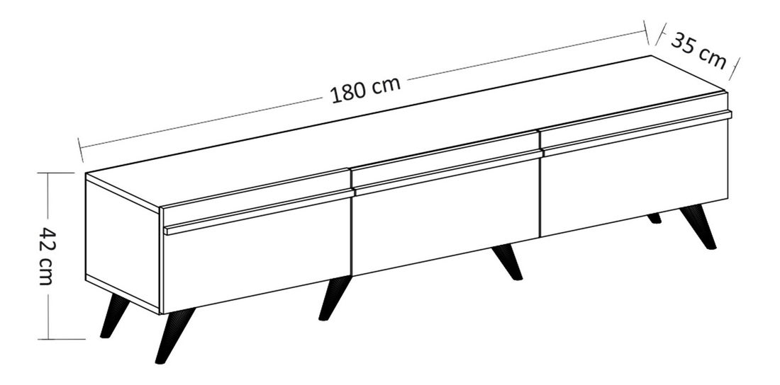 TV stolek/skříňka Vegas (bílá)