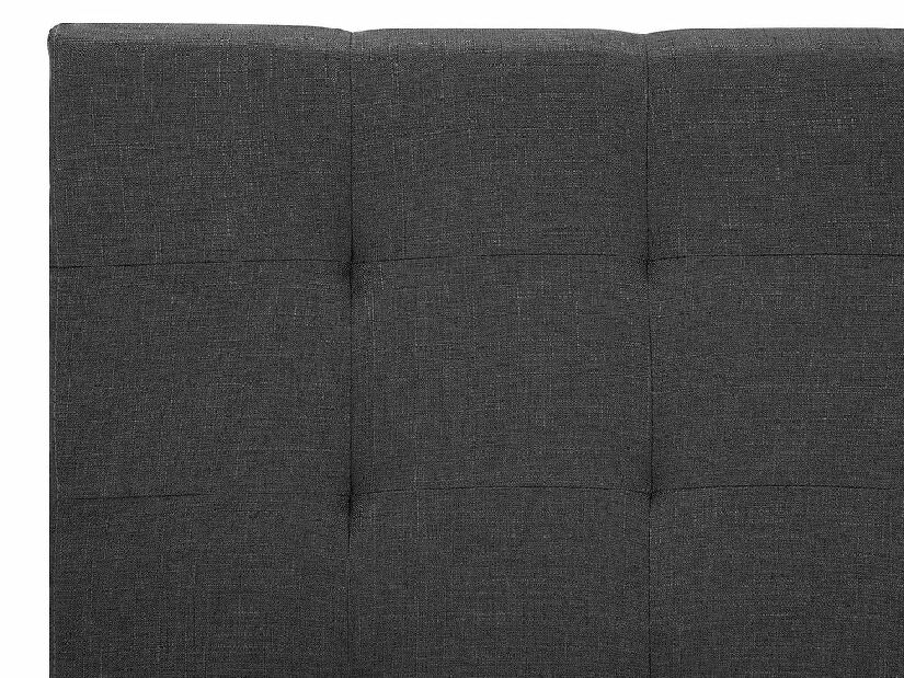 Manželská postel 160 cm Rhiannon (tmavě šedá) (s roštem a matrací)