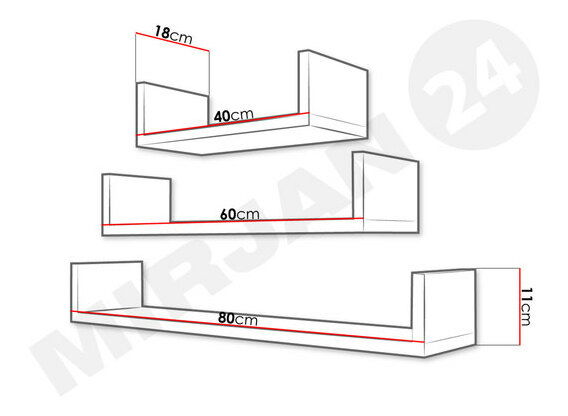 Set 3 ks. polic Cyzara 004 (dub sonoma)