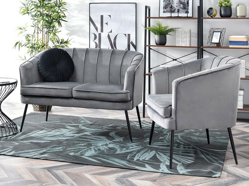 Pohovka Etimee S (šedá + černá)