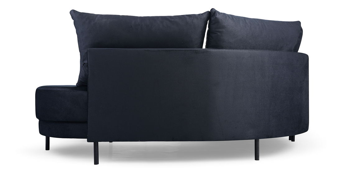 Rohová sedací souprava Aida (černá) (P)