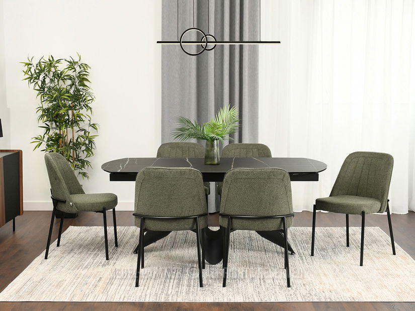 Židle Ella (zelená + černá)