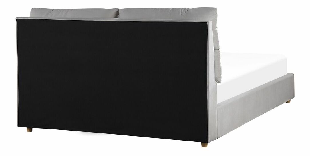 Manželská postel 160 cm Batil (šedá) (s roštem) (s úl. prostorem)