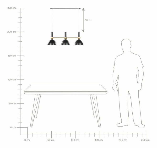 Závěsné svítidlo Benat (černá)