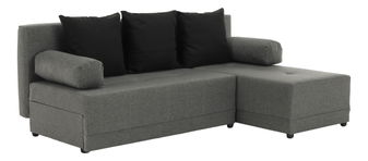 Rohová sedací souprava Maxius (šedá + černá)