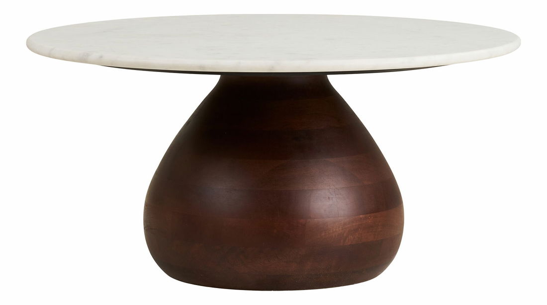 Konferenční stolek Hnemira 1 (bílá + tmavě hnědá)