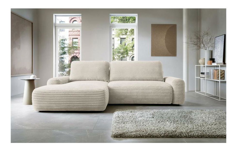 Rohová sedací souprava Afelia (L) (krémová)