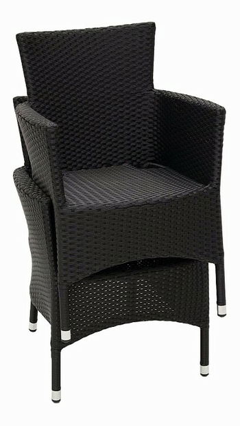 Zahradní sestava Modena II. 1+4 (černá) (um. Ratan)