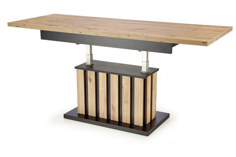 Konferenční stolek Bollea (přírodní dřevo + černá)