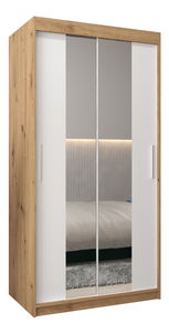 Šatní skříň 100 cm Toki 1 (Dub artisan + Bílá matná)
