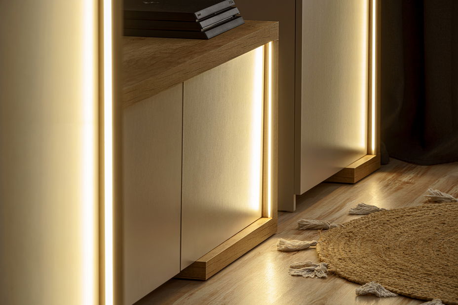 TV stolek/skříňka Dares F01 (dub grand přírodní + kašmír)