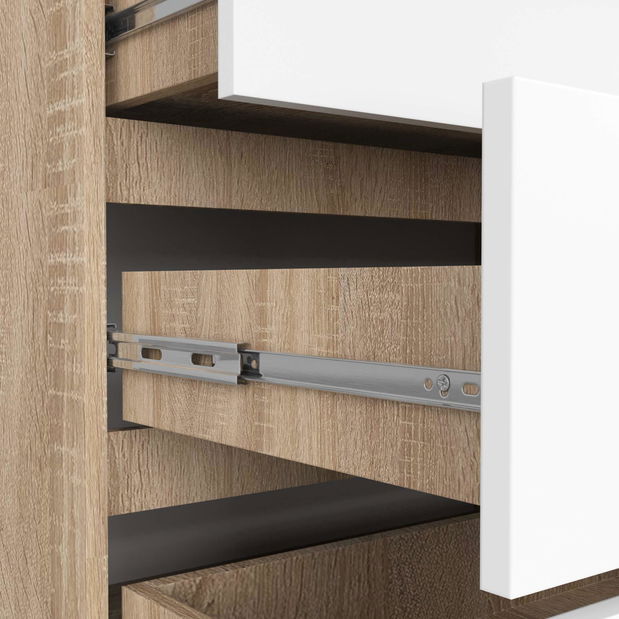 Komoda Koa IV (dub sonoma + bílá)