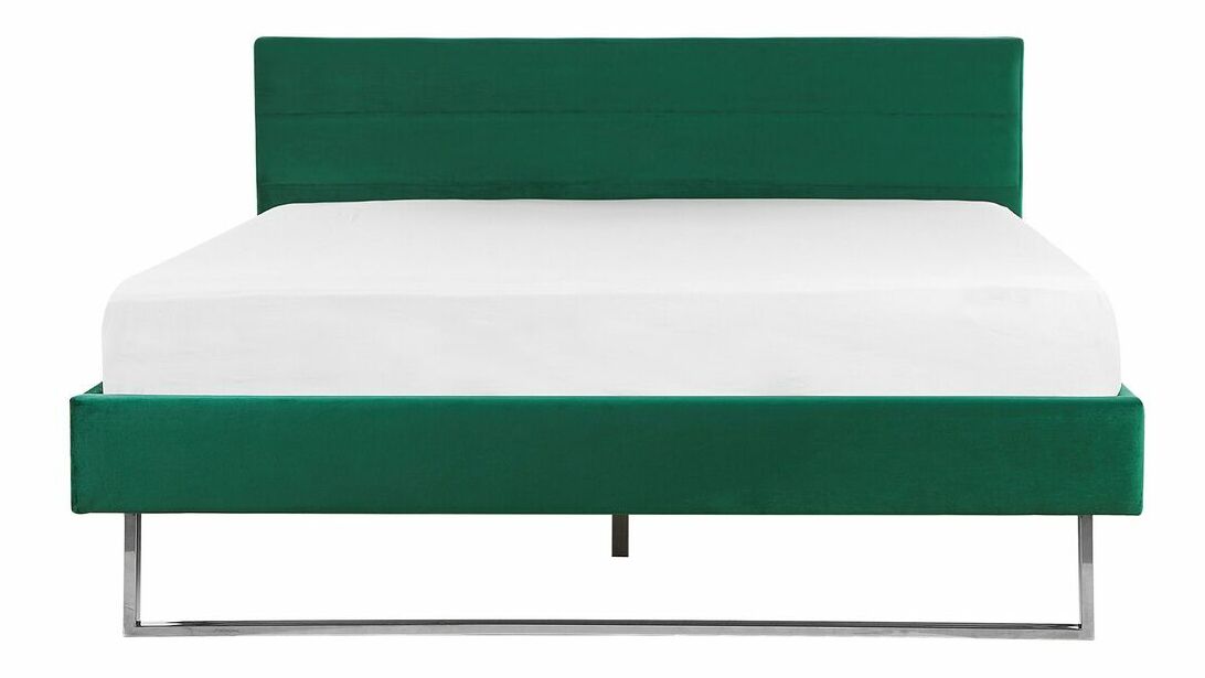 Manželská postel 180 cm BELAE (s roštem) (zelená)