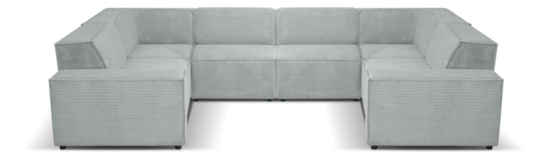 Rohová sedačka U Cuboid U (sivá)