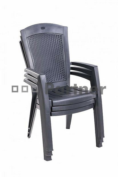 Zahradní nábytek Panda 1+6 antracit (Plast)