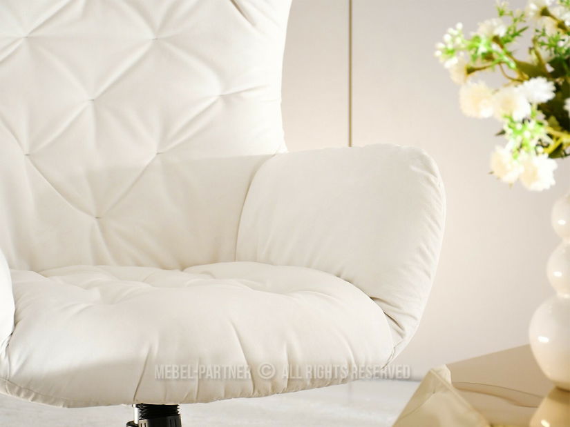 Relaxační křeslo Antiemo (krémová + zlatá)