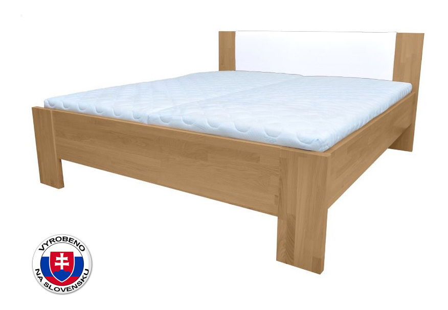 Manželská postel 160 cm Nicky čalouněný čelo (masiv)