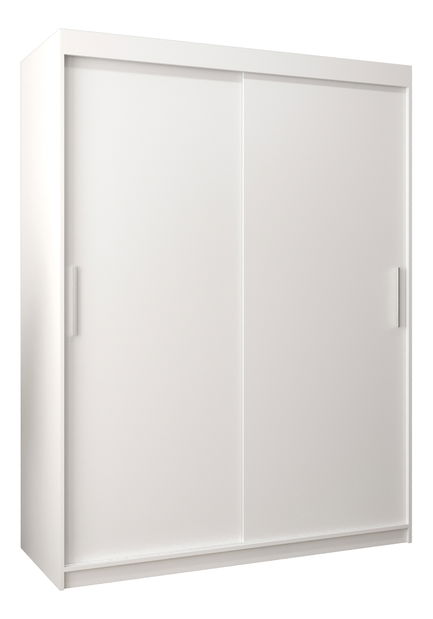 Šatní skříň 150 cm Toki (Bílá matná + Bílá matná)