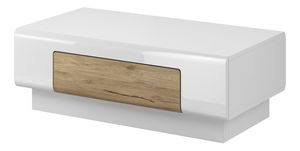Konferenční stolek Tamie Typ 99 (lesklá bílá + dub sanremo)