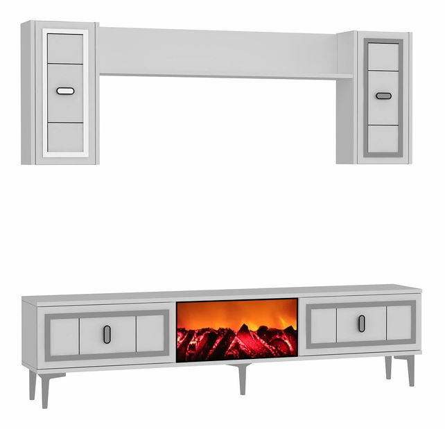 Obývací stěna s krbem Orino 1 (vícebarevné)