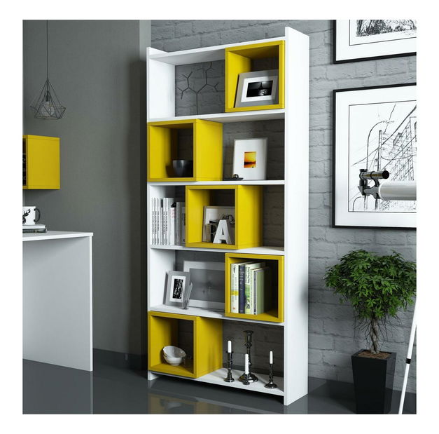 Regál Blanchet (bílá + žlutá)