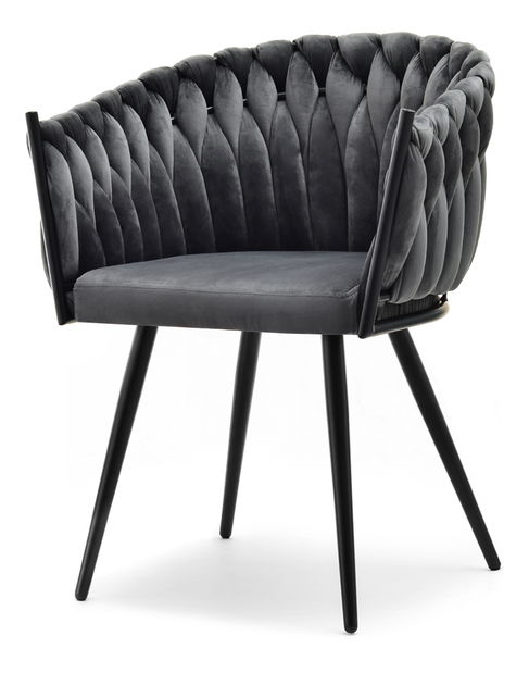 Jídelní židle Radio (grafitová + černá)