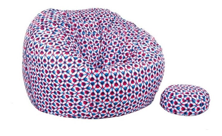 Sedací vak s taburetem Biggy Mom XXXXL (vícebarevné)