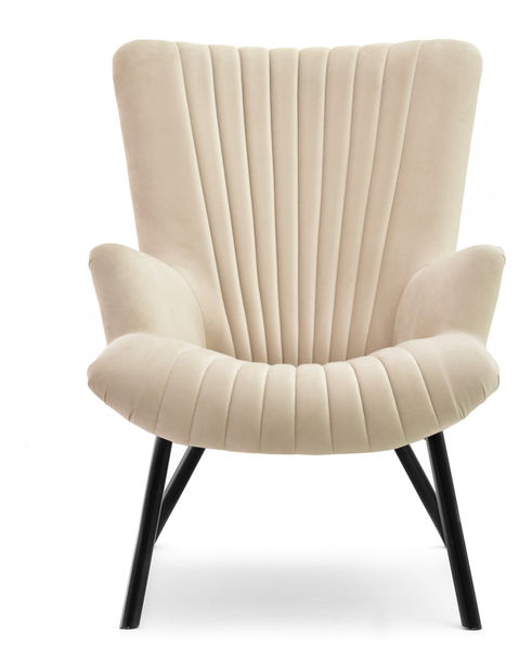 Designové křeslo Lanzaris (béžová + zlatá)