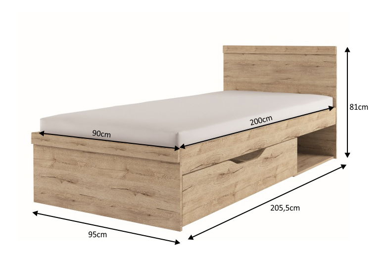 Jednolůžková postel 90 cm Orestes