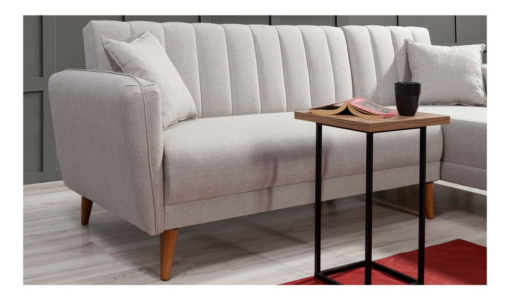 Rohová sedací souprava Adrie (P) (Krémová)