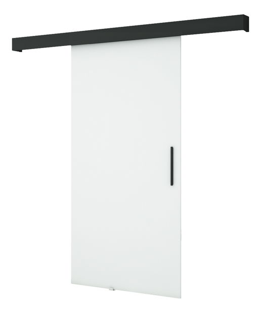 Posuvné dveře 90 cm Louis I (bílá + černá matná + černá matná)