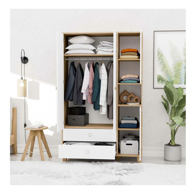 Šatní skříň Lizin 36 (dub bílý)