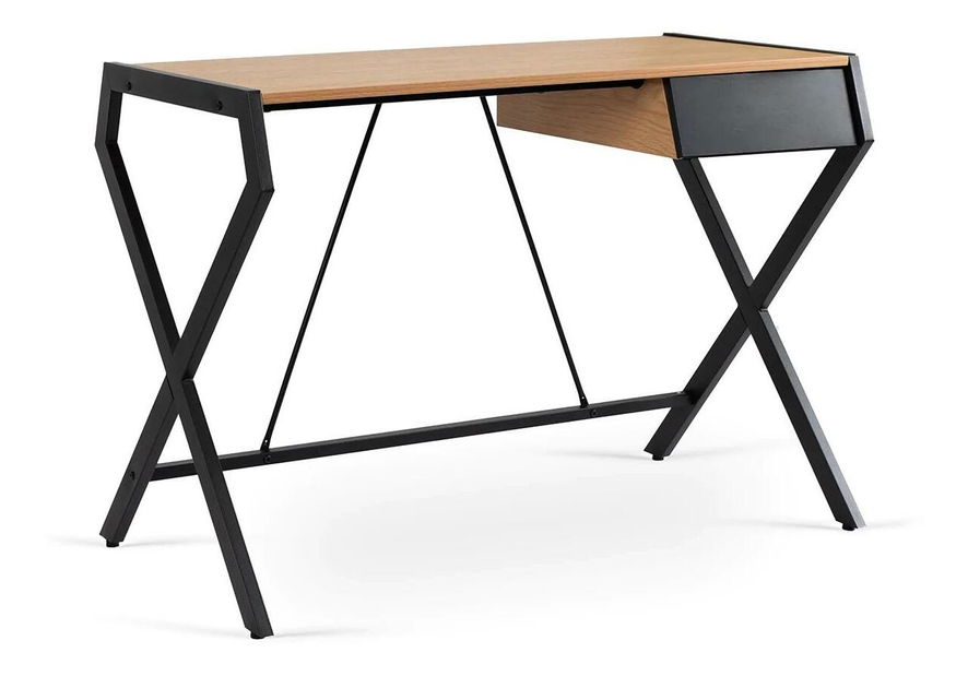 Psací stolek Mecanico (dub zlatý + černá)