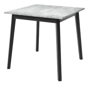 Jídelní stůl Respaldado 85/85 (šedý mramor + černá)